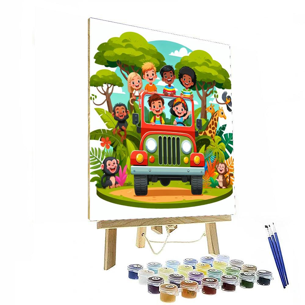 Jungle Explorer Safari Adventure Painting Number Kit