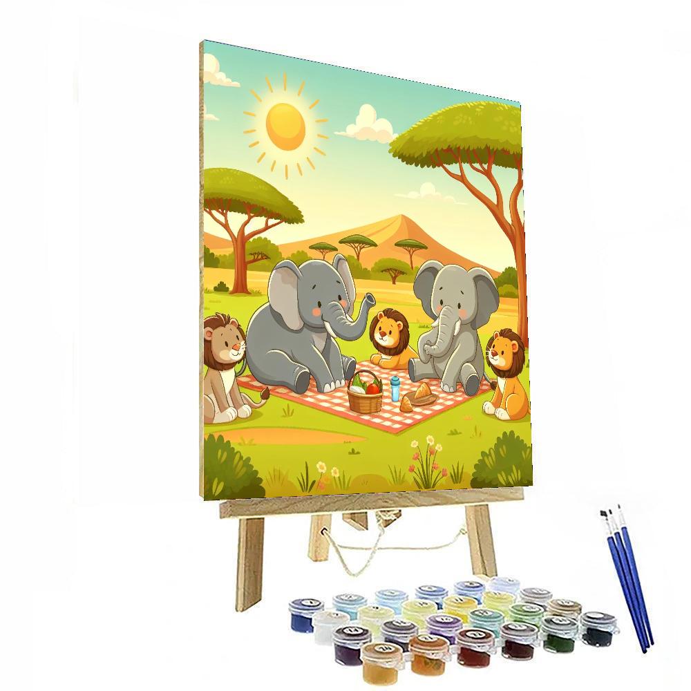 Sunny Savannah Picnic Painting By Numbers Kit