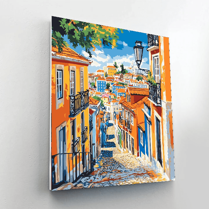 Lisbon's Alfama District - Portugal Paint By Numbers Kits
