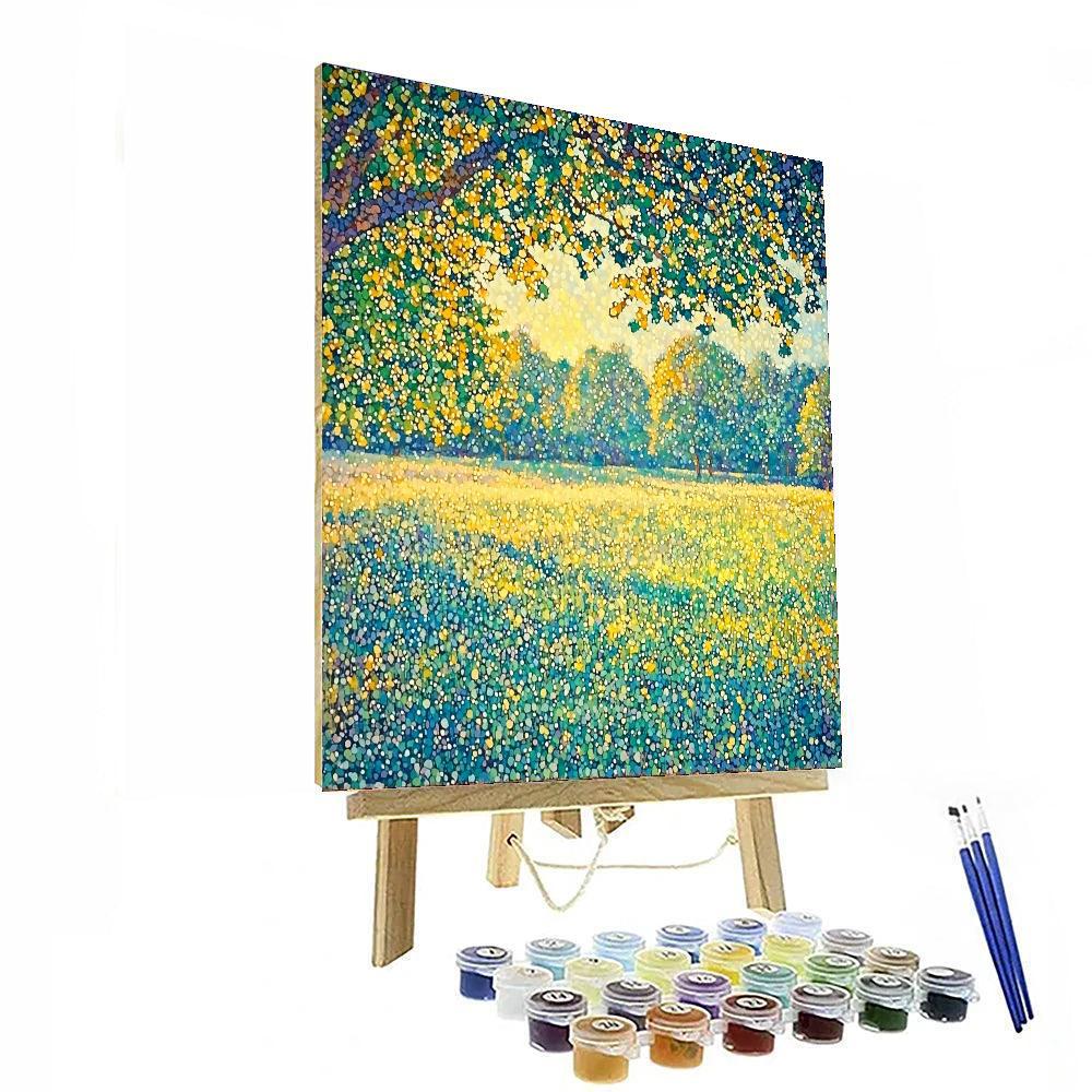 Georges Seurat Inspired Serene Meadow Of Dots  Numbered Painting Kits