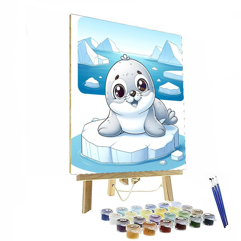 Cuddly Baby Seal Painting By Numbers Kit