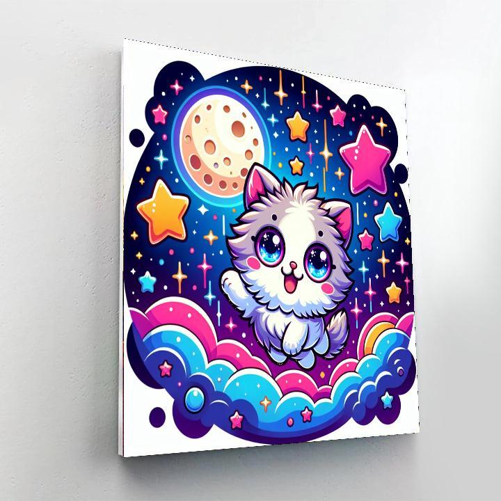 Cosmic Kitten DIY Paint By Numbers