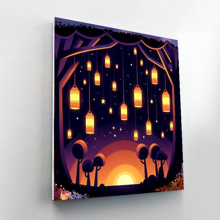 Lucky Lanterns Paint By Numbers Art