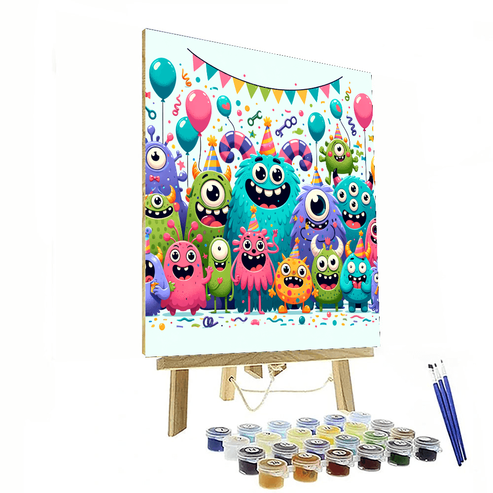 Merry Monsters' Party Paint By Color