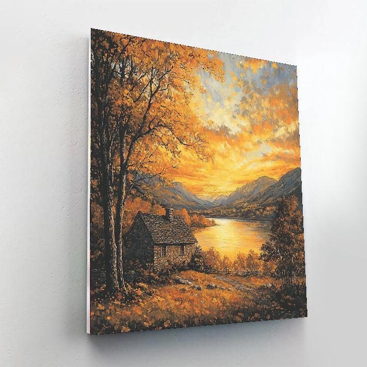 Thomas Cole Inspired Rustic Autumn Harmony  Paint By Color