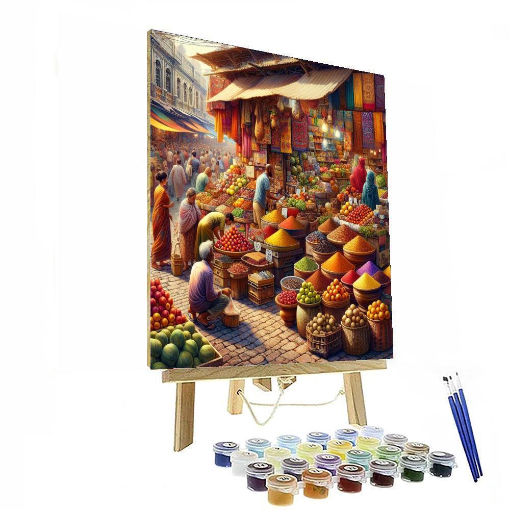 Colorful Market Street Paint By Number