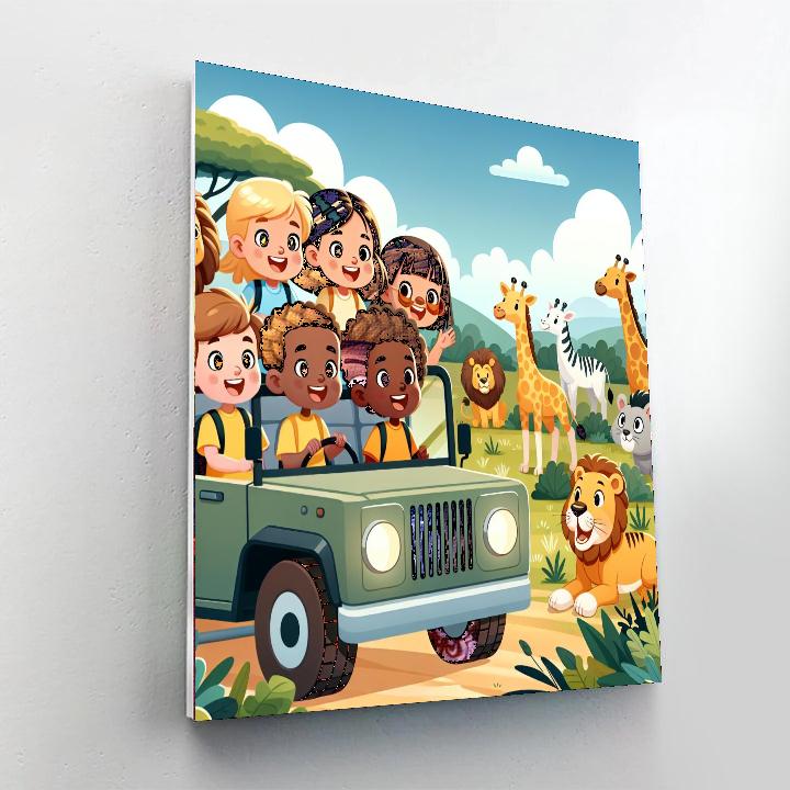 Sassy Safari Adventure Painting Number Kit