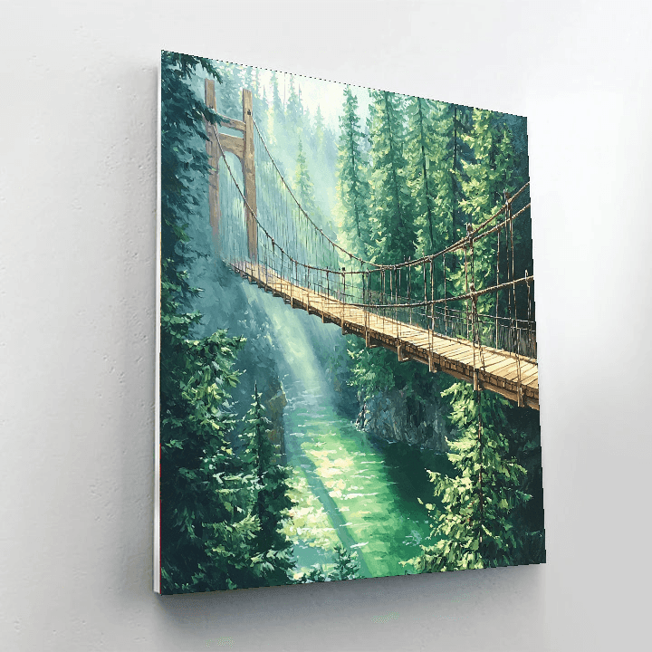 Capilano Suspension Bridge - Vancouver Paint By Numbers Art