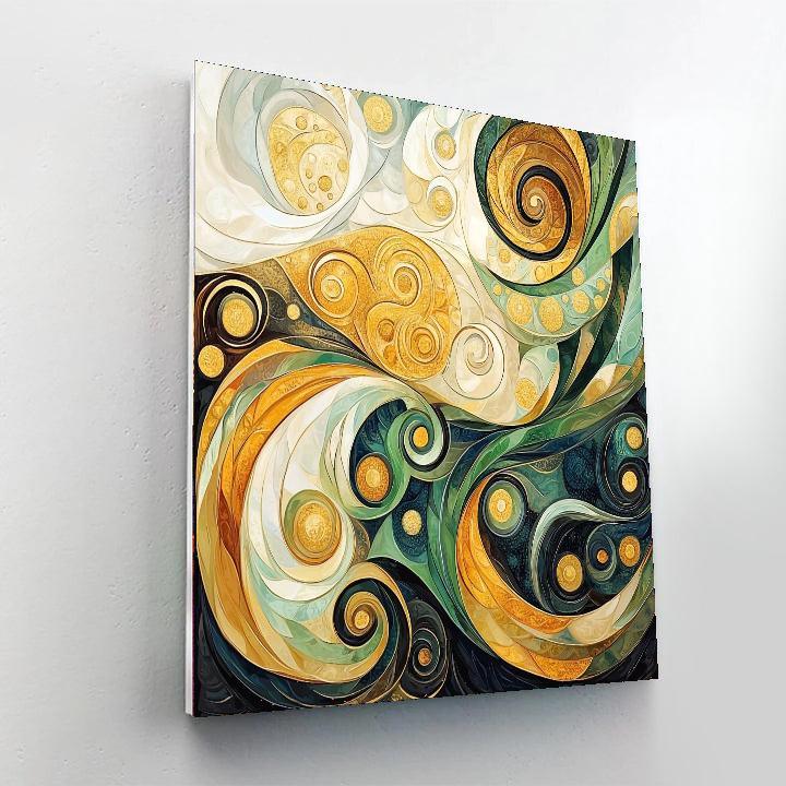 Gustav Klimt Inspired Elegant Swirls  Paint By Numbers Kits