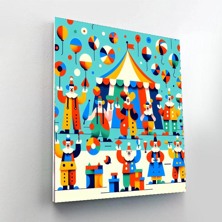 Colorful Clown Carnival Number Painting