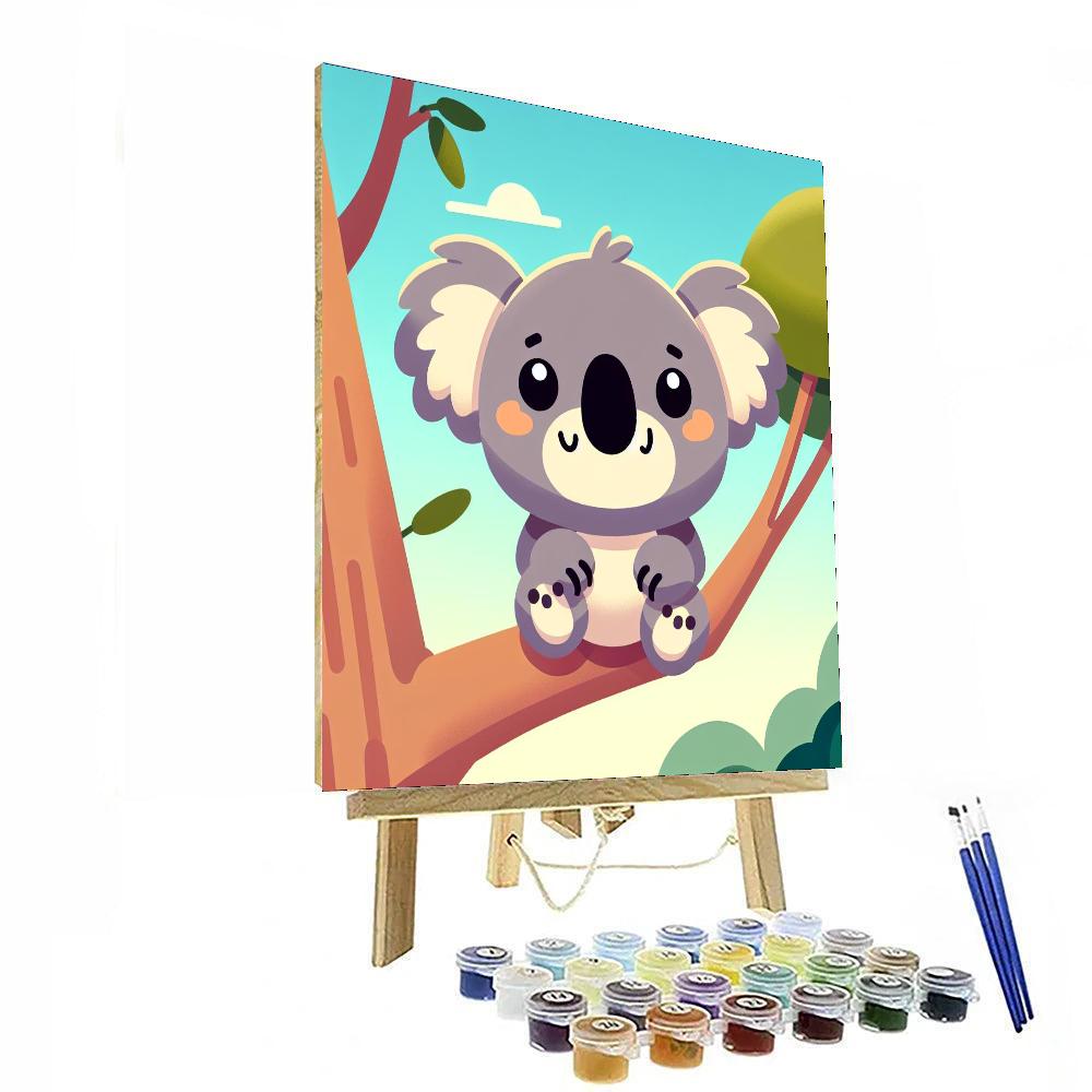 Lively Koala Number Painting