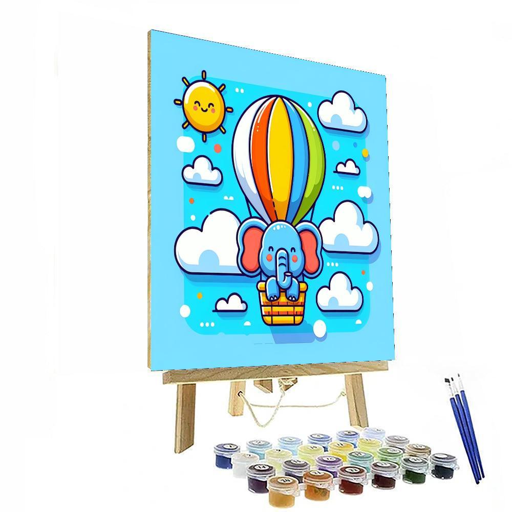 Bright Balloon Journey Painting Number Kit
