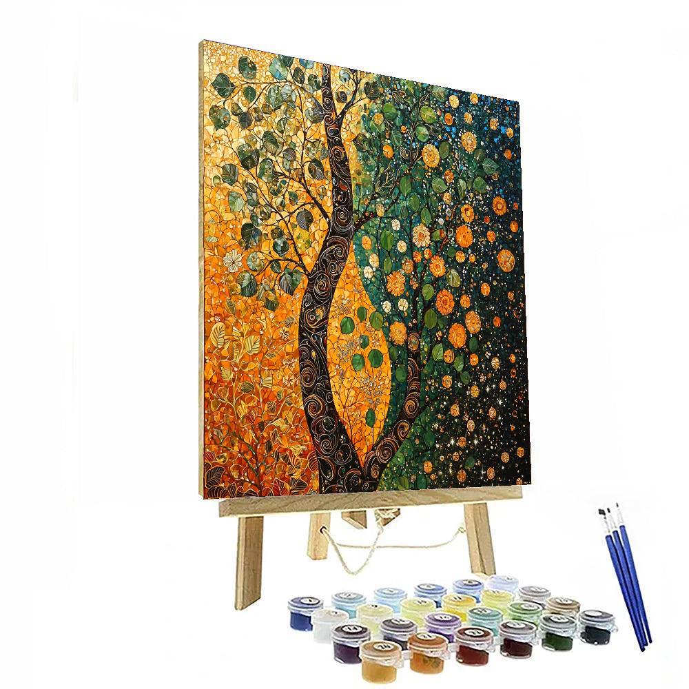 Gustav Klimt Inspired Harmonious Seasonal Shifts  Paint By Number