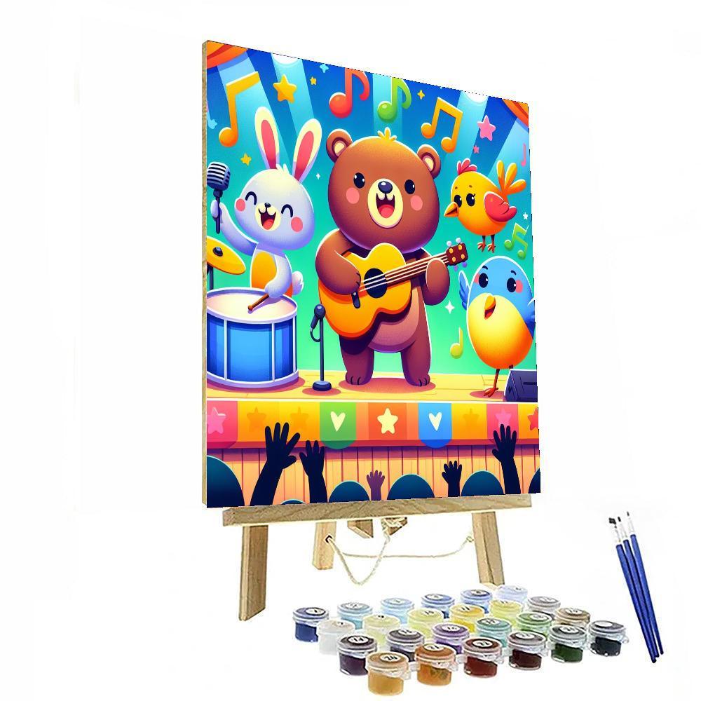 Funky Animal Band Paint By Numbers Art