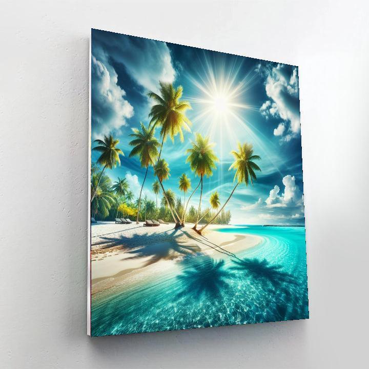Glistening Tropical Paradise Paint By Color