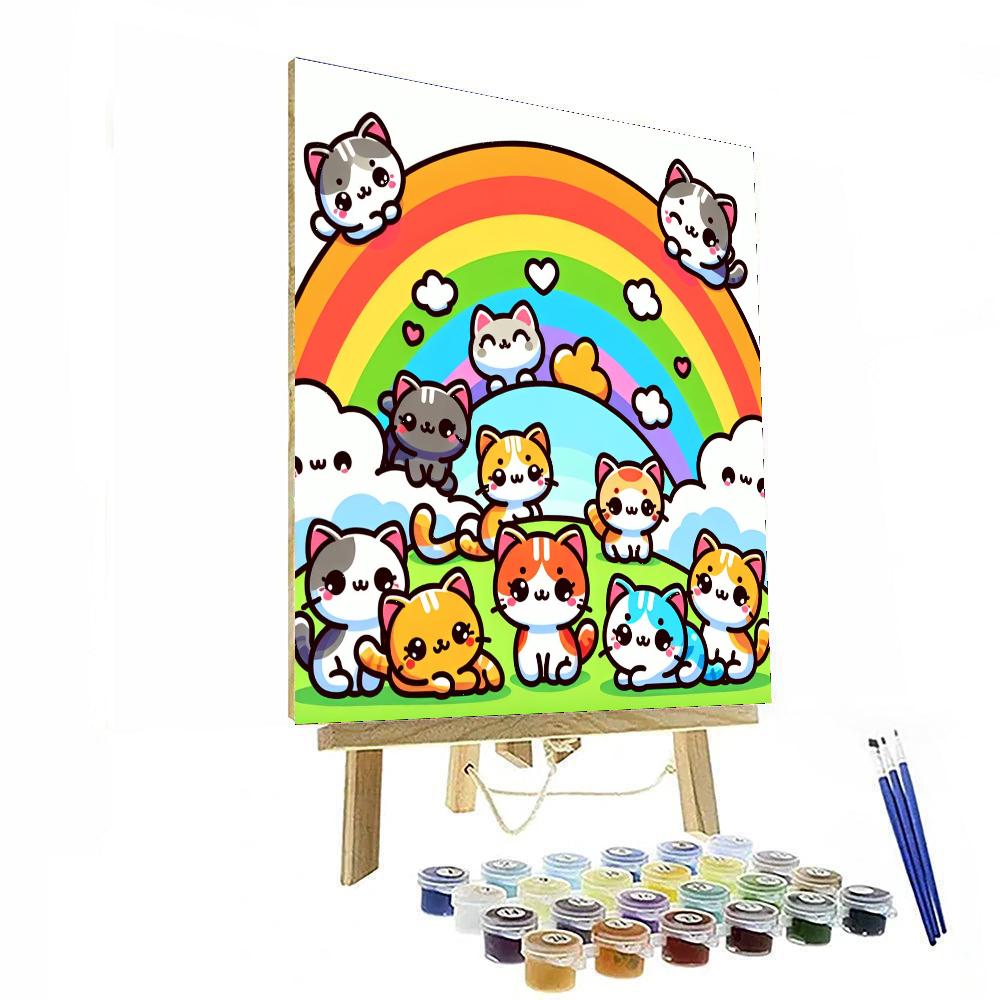 Rainbow Kittens Paint By Number