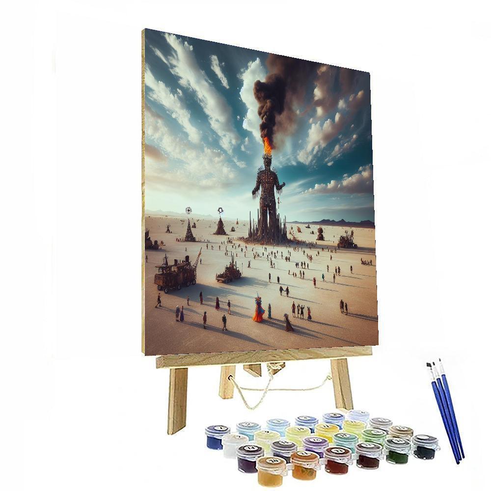 Burning Man - Black Rock Desert, Nevada Paint By Color