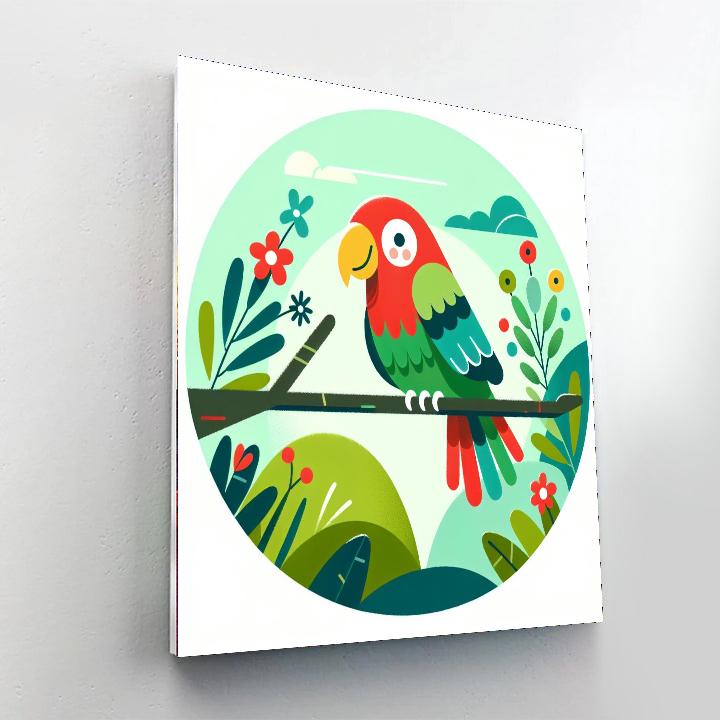 Singing Parrot Numbered Painting Kits