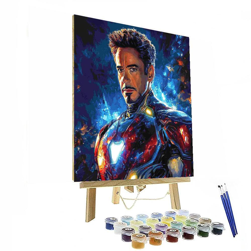 Robert Downey Jr.: Iron Man's Unbreakable Legacy Number Painting