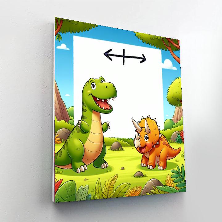 The Friendly Dinosaur Adventure DIY Paint By Numbers