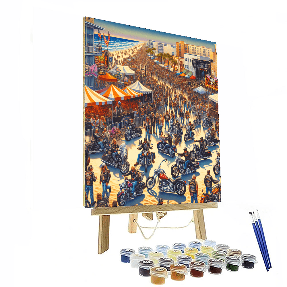 Daytona Beach Bike Week - Usa Painting By Numbers Kit