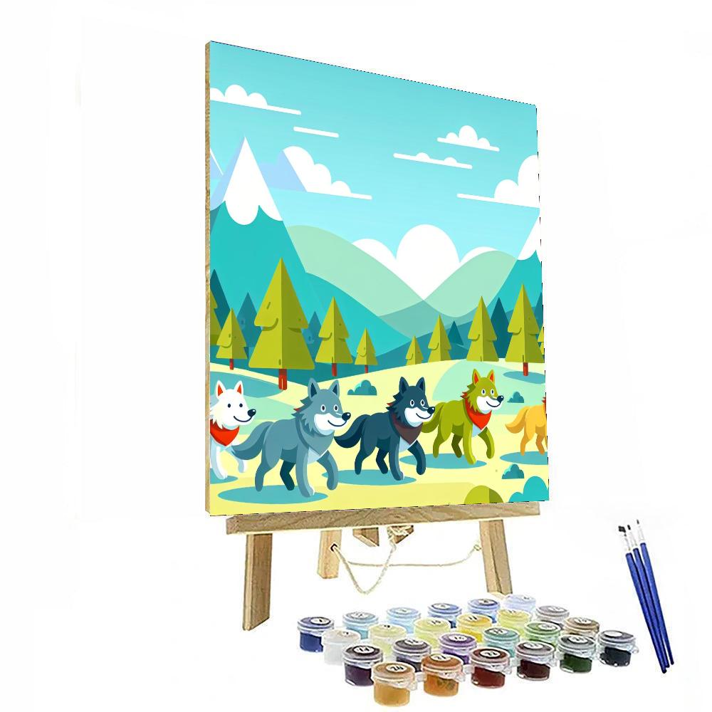 Wolf's Wild Wanderlust Paint By Numbers