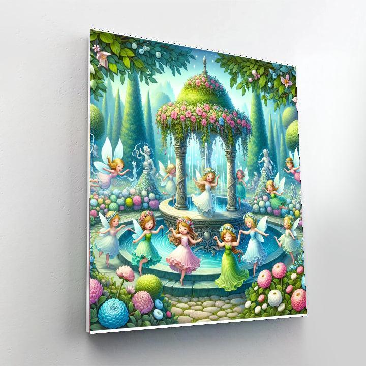 Fairy Fountain Frolic Numbered Painting Kits