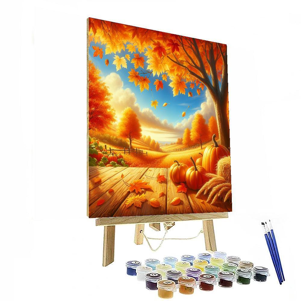 Autumn's Golden Beauty DIY Paint By Numbers