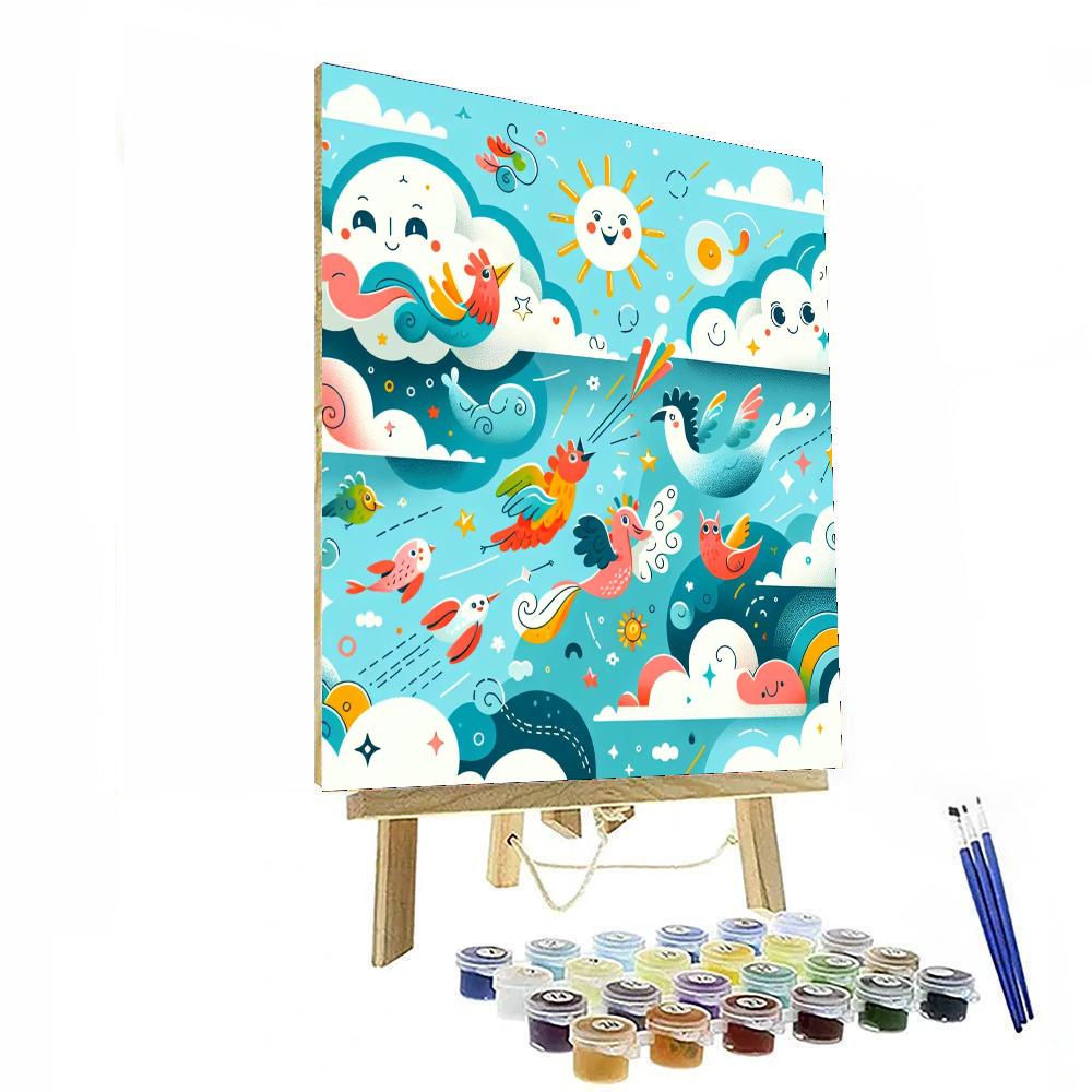 Cloud Caper Paint By Numbers Art