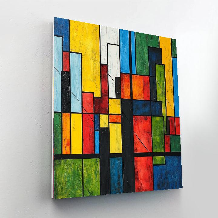 Piet Mondrian Inspired Abstract Cityscapes  Paint By Numbers Kits