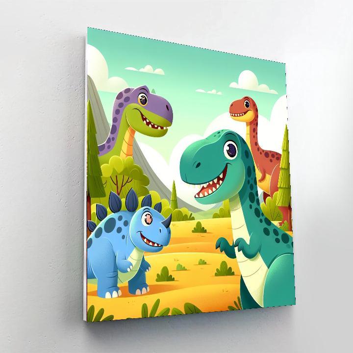 Daring Adventures With Dinosaurs Painting By Numbers Kit