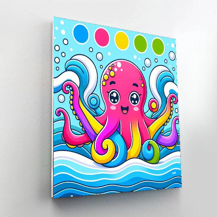 Playful Octopus DIY Paint By Numbers