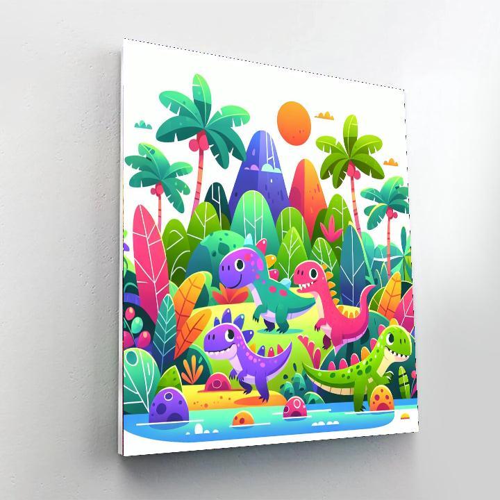 Adventurous Dino Explorers Paint By Numbers Kits