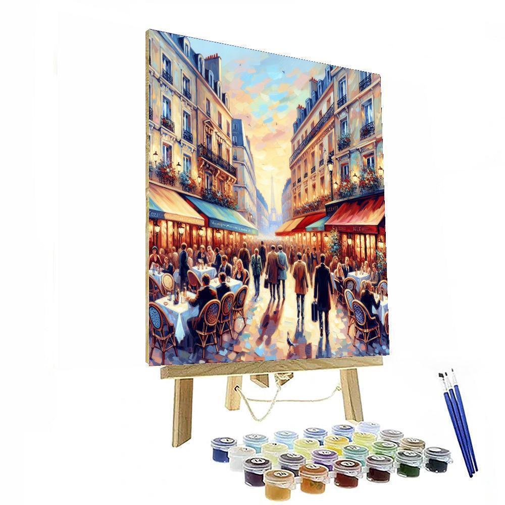 Parisian Street Cafe Charm DIY Paint By Numbers