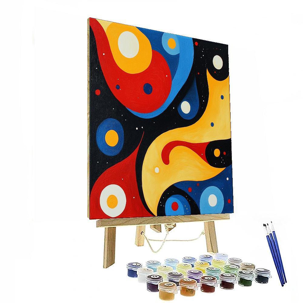 Joan Miró Inspired Dreamlike Color Symphony  Number Painting