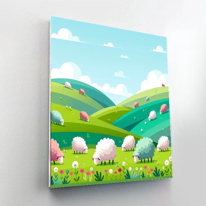 Rolling Hillside Grazing Painting By Numbers Kit