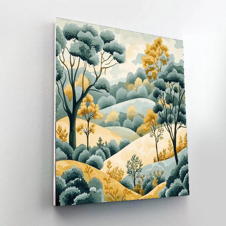 Alphonse Mucha Inspired Glistening Meadows Of Harmony  Paint By Number