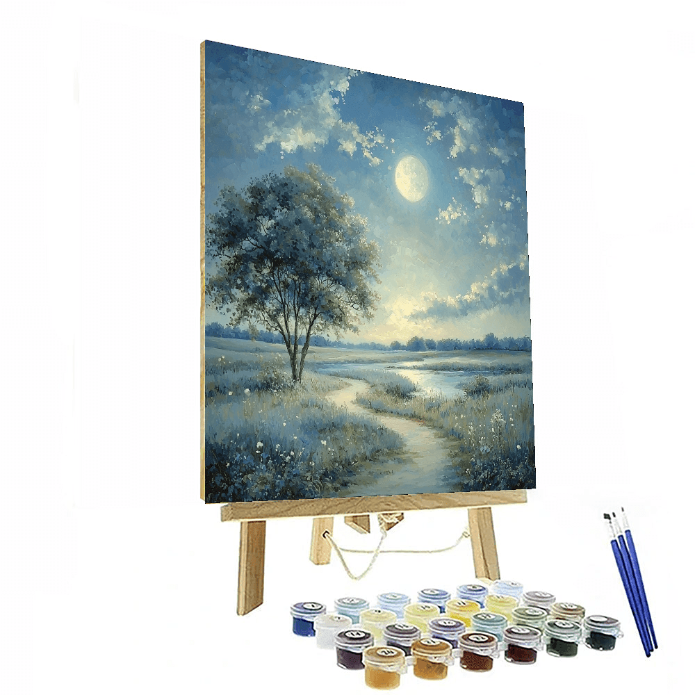 J.M.W. Turner Inspired Mystical Moonlit Landscape - DIY Painting By Numbers Kit