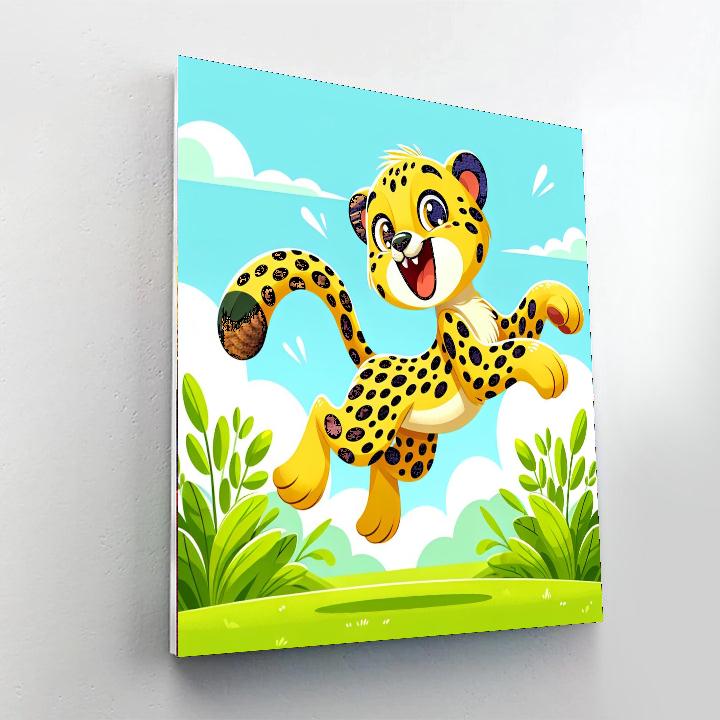 Cute Cheetah Paint By Number