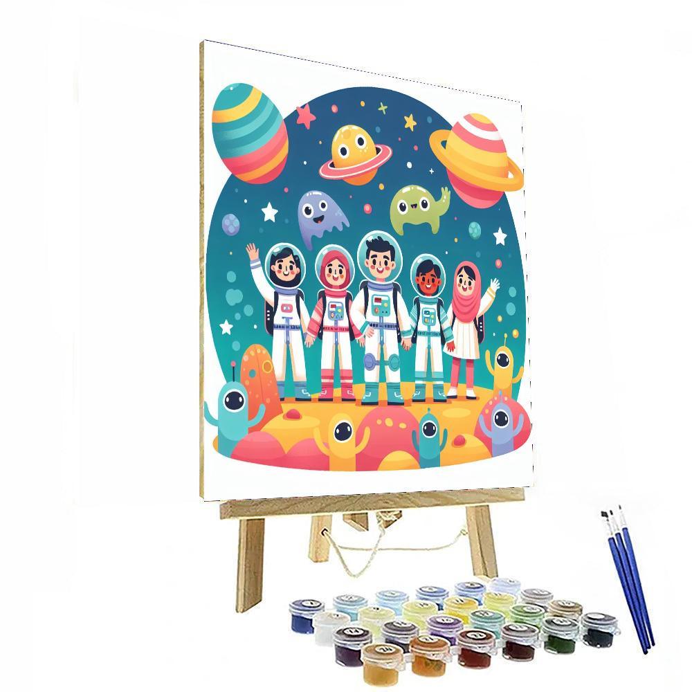 Galactic Friendship Voyage DIY Paint By Numbers