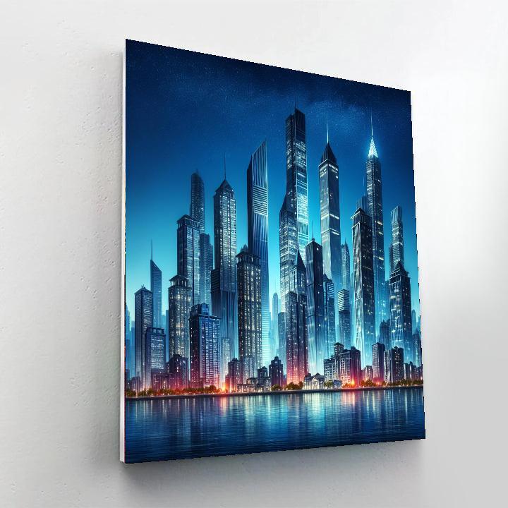 Metropolitan Skyline Wonders Number Painting