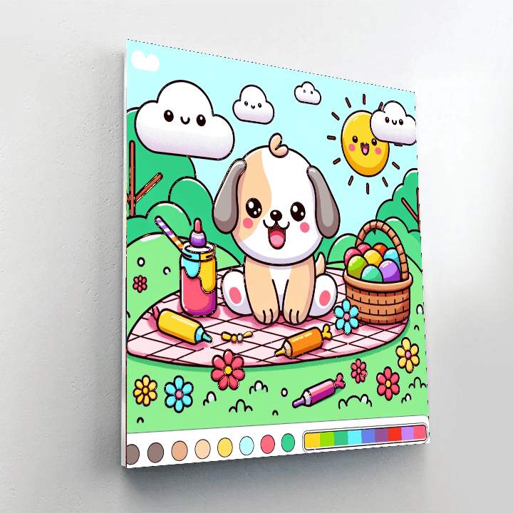 Puppy Picnic Party Paint By Numbers Kits