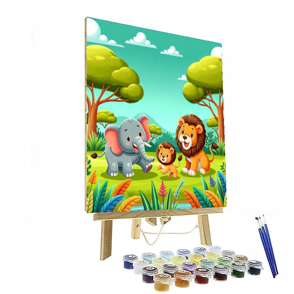 Happy Safari Tour Paint By Numbers