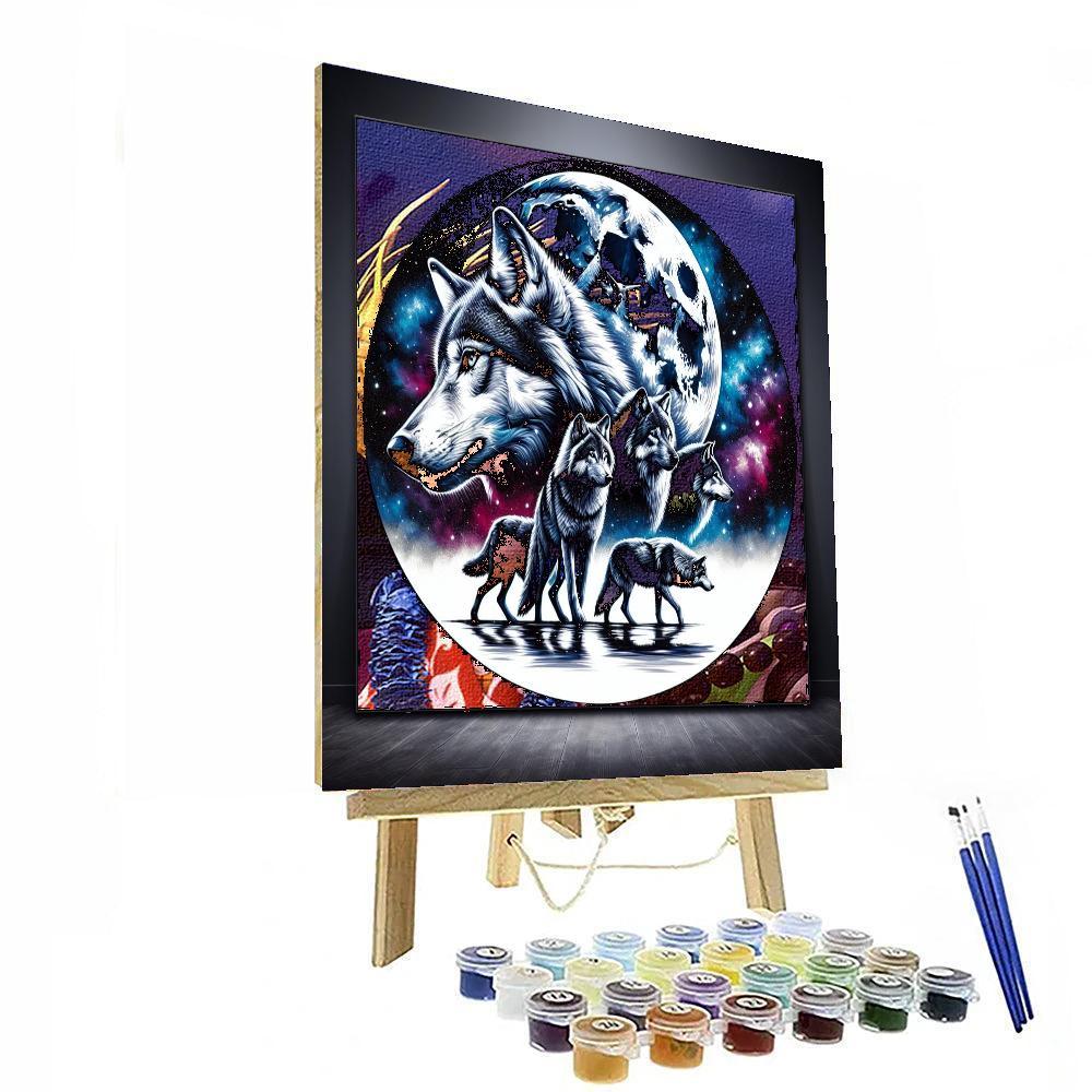 Majestic Wolf Pack Painting By Numbers Kit