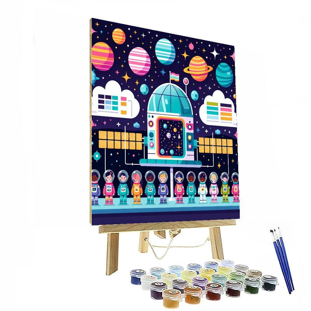 Splendid Space Station Numbered Painting Kits