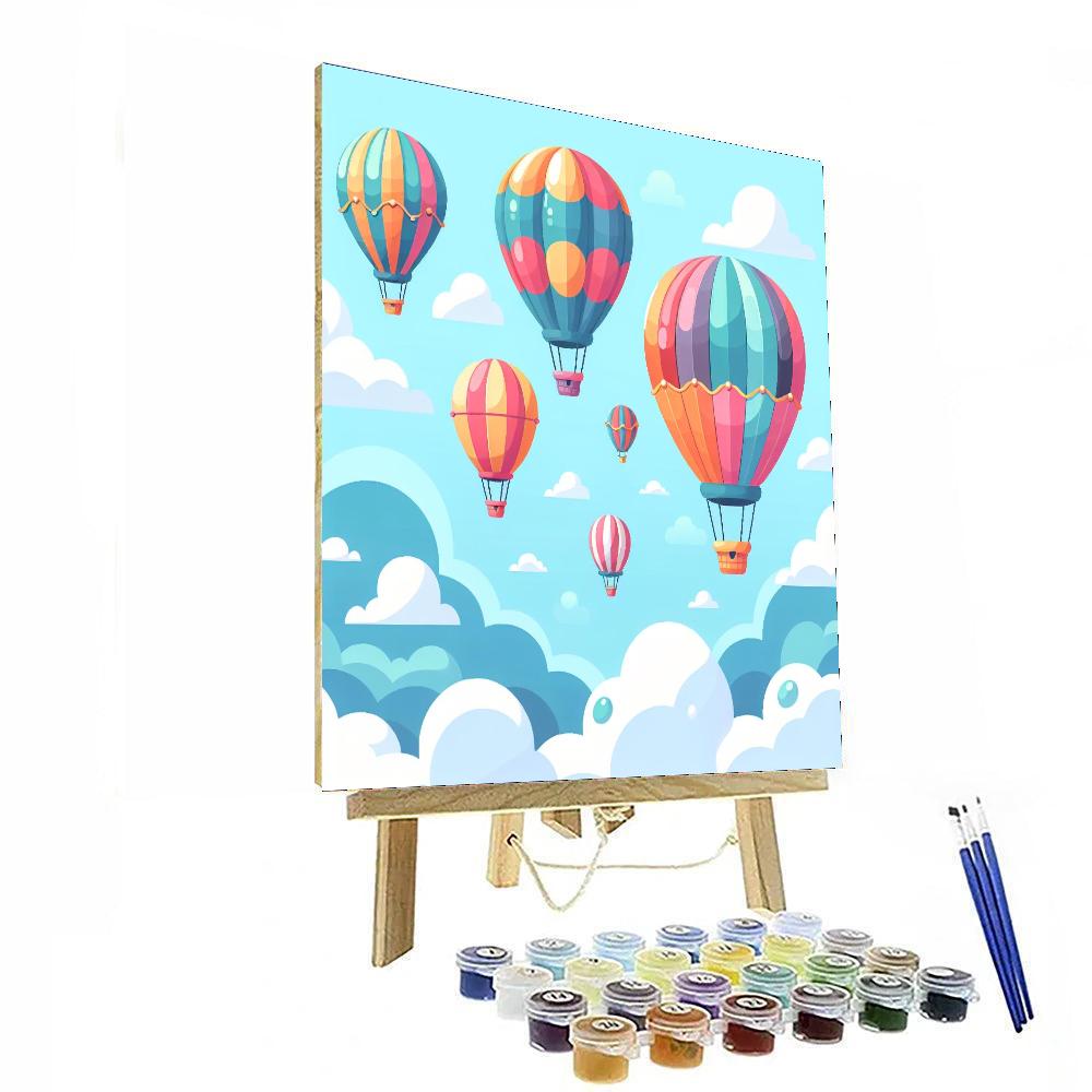 Sky Adventure Balloons Numbered Painting Kits