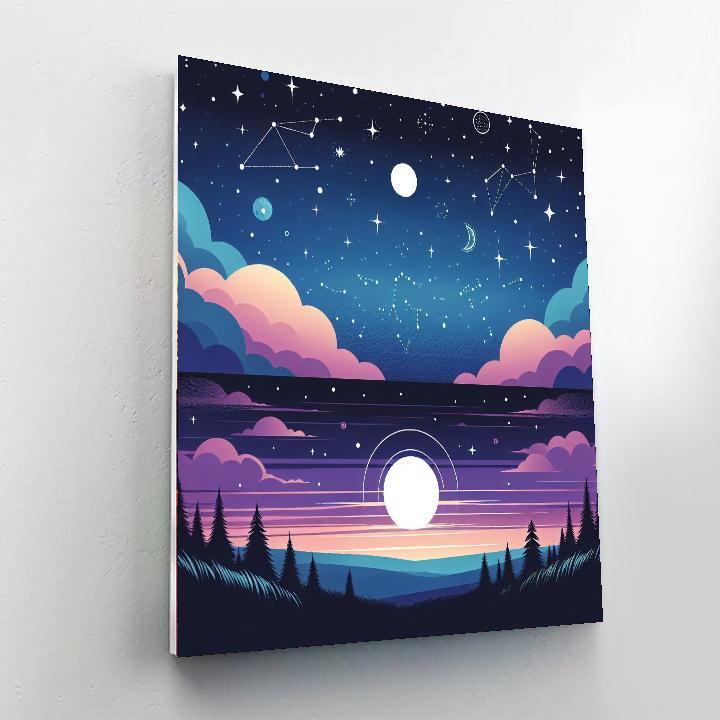 Under The Stars Night Sky Painting By Numbers Kit