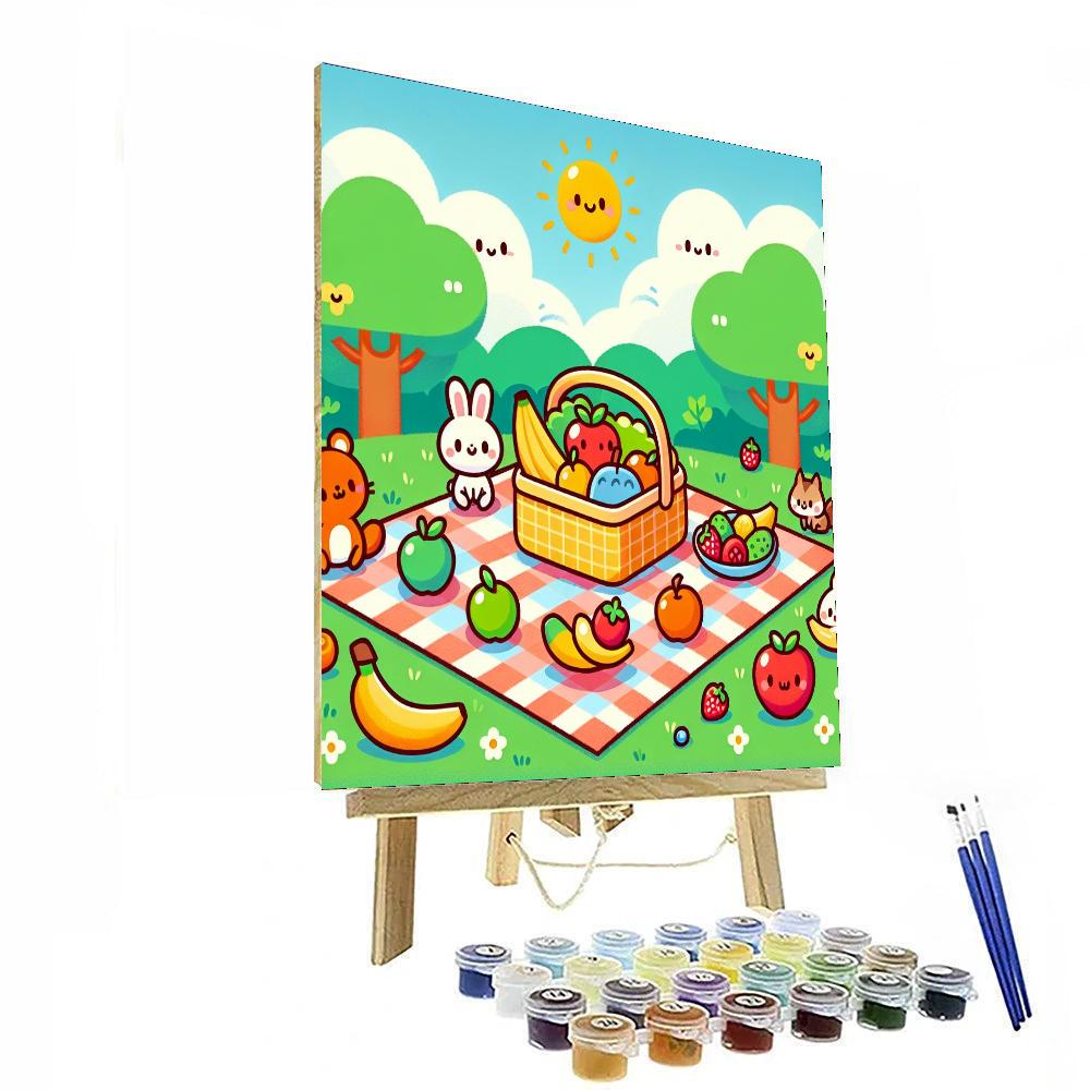 Merry Picnic Scene Number Painting