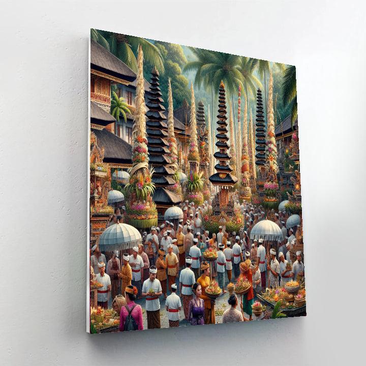 Galungan Festival - Bali, Indonesia Paint By Color