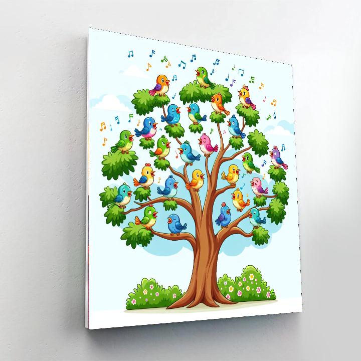 Chirpy Bird Sanctuary Numbered Painting Kits